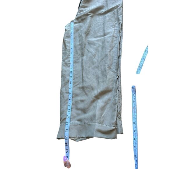 Cambio Pants Gray Basic Casual‎ Linen Blend Relaxed Cropped Pants Size 10 - Picture 14 of 15